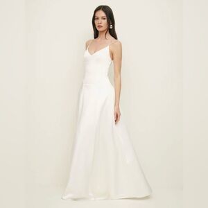 Reformation Icelynn Satin Maxi Wedding Dress Gown, Color Ivory, Size 6, NWT